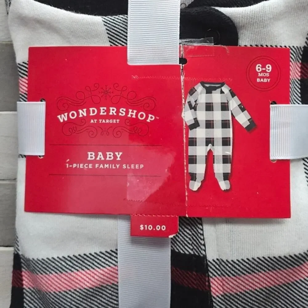 Baby Buffalo Check Matching Family Footed Pajama | Wondershop | 6-9 mos